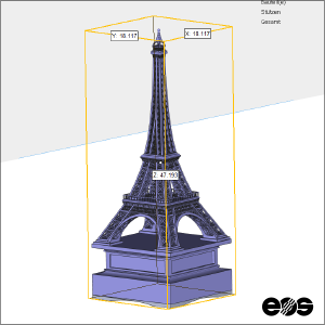 EOSの金属3Dプリンターで製造するエッフェル塔の設計データ