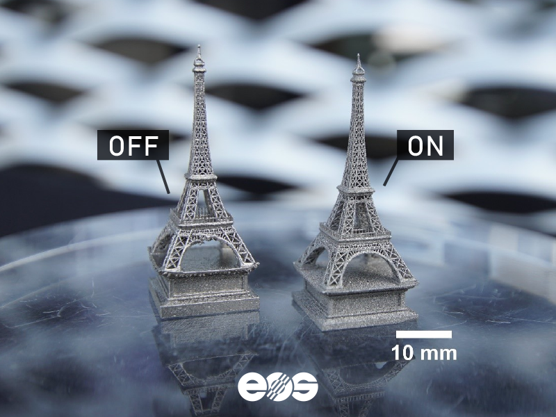 EOSの金属3Dプリンターで製造したエッフェル塔(マルエージング鋼、MS1)パルスレーザー②